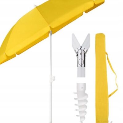 Sekey Parasol przeciwsłoneczny plażowy 160 cm żółty