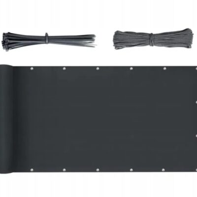 Osłona balkonowa 90 x 500 cm PVC Antracyt szary Sekey