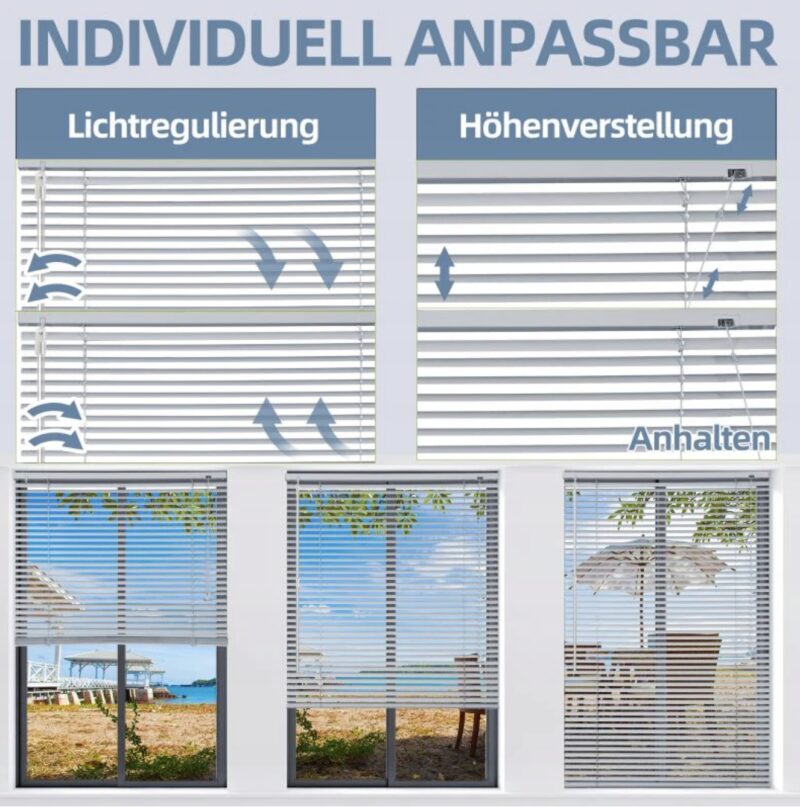 Sekey Żaluzje aluminiowe 80x130 cm srebrne - obrazek 2