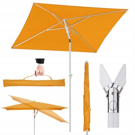 Sekey Parasol przeciwsłoneczny 180 x 125 cm pomarańczowy