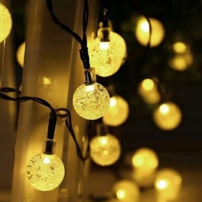 Łańcuch świetlny solarny girlanda lampki solarne LED kulki 10 m