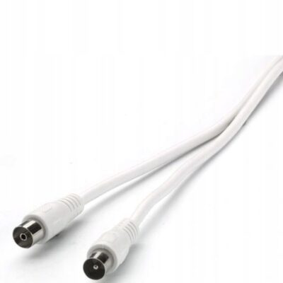 Kabel antenowy przewód telewizji naziemnej wtyk igła 90dB 1,5m