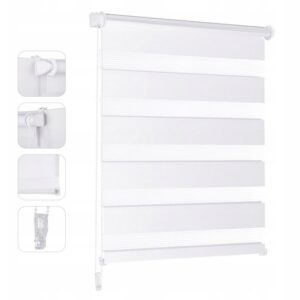 Roleta Sekey Dzień i noc 100 x 210 cm biała