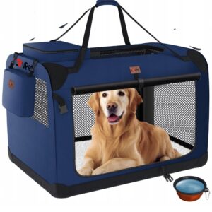 Transporter torba dla psa LovPet 52 cm x 70 cm x 52 cm granatowy