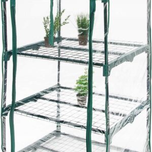 Relaxdays Szklarnia ogrodowa z folii PVC 124 x 70 x 49.5 cm