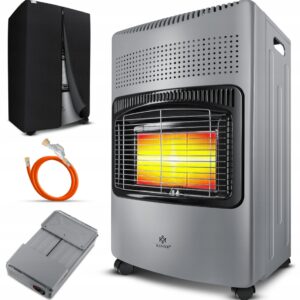 Grzejnik Piec Gazowy Ceramiczny 4200W 35 X 42 X 74 CM CIEMNOSZARY KESSER