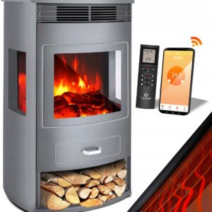 Kominek stojący z funkcją grzewczą elektryczny KESSER 1900 W 49x79x35,5 cm