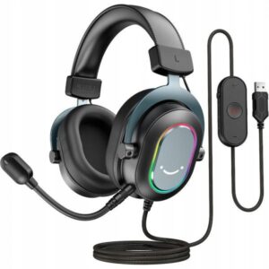 Słuchawki gamingowe FIFINE H6 AmpliGame RGB z mikrogonem studyjne nauszne