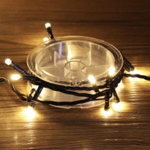 Łańcuch Świetlny Lampki choinkowe na baterie 2m Ciepła Biel 20 LED SALCAR