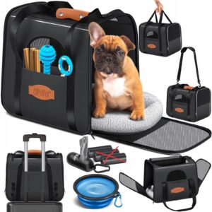 Transporter dla psa LOVPET antracytowy uniwersalny 44 cm x 31 cm 36 cm