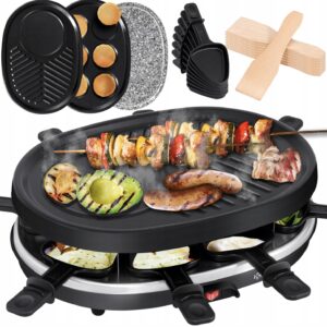 Grill Elektryczny Raclette KESSER 900 W na 8 osób Płyta Kamienna