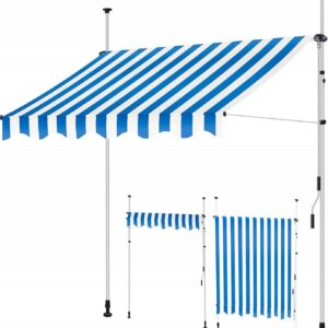 Markiza zaciskowa, rozporowa z korbą ręczną, balkonowa, bez wiercenia 250cm