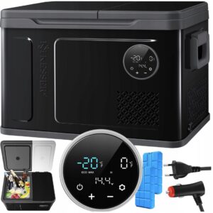 KESSER Lodówka turystyczna 49L DUAL-ZONE z kompresorem, AC/DC, -20°C