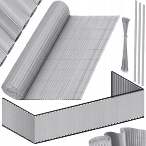 Mata maskująca z PCV KESSER Osłona 100x300 cm PVC jasnoszary