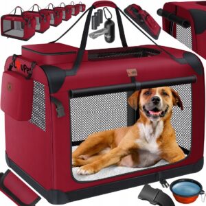 Torba transportowa dla psa i kota LOVPET bordowa L 52x70x52 cm