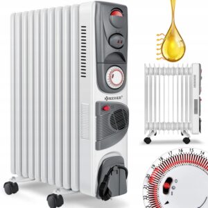 Grzejnik olejowy KESSER 2500 W biały