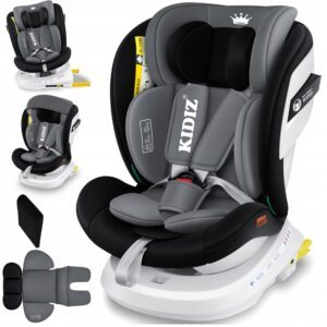 FOTELIK SAMOCHODOWY DLA DZIECI ISOFIX 360 STOPNI OBROTOWY KIDIZ