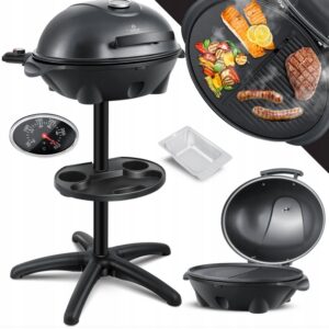Grill elektryczny 2w1 kolumnowy stojący stołowy 2400w