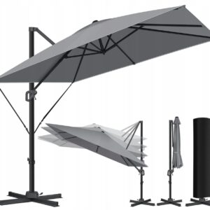 Parasol ogrodowy KESSER 300x300 cm składany UV wodoodporny
