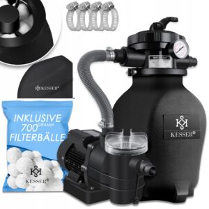 System filtrów piaskowych KESSER filtr piaskowy kule filtracyjne 700g black