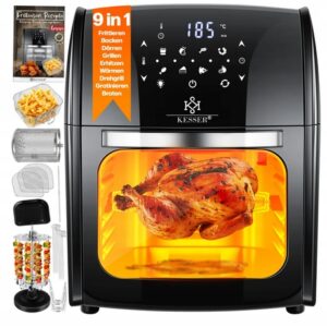 KESSER Frytkownica beztłuszczowa AIR FRYER 9w1 MINI PIEKARNIK 12L 1800W XXL