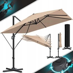 Parasol przeciwsłoneczny KESSER beżowy 300 x 235 cm