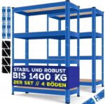 REGAŁ MAGAZYNOWY GARAŻOWY ZESTAW 2 SZTUKI 160X80X40CM MASKO