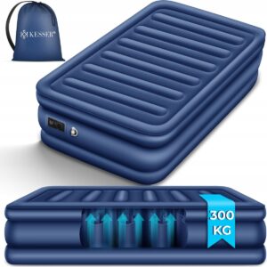 Materac dwuosobowy KESSER 200 x 150 x 34 cm niebieski