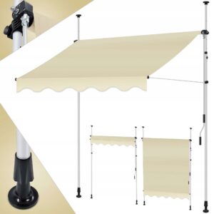 Markiza zaciskowa KESSER z korbą ręczną balkon 300 cm beżowa