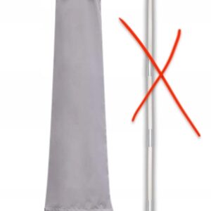 Sekey Pokrowiec Ochronny na parasol jasnoszary 190 x 30/50 cm