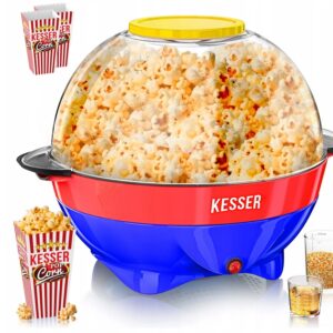 Kesser Urządzenie do popcornu niebiesko-czerwony 800 W