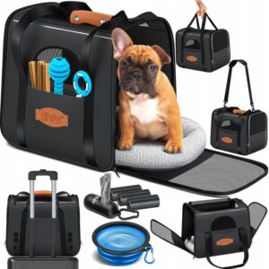 Transporter dla psa LOVPET czarny uniwersalny 44 cm x 31 cm 36 cm