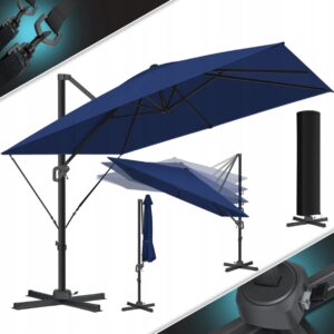 Parasol przeciwsłoneczny KESSER granatowy 300 x 300 cm