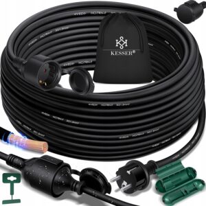 Przedłużacz 40 m KESSER kabel do wewnątrz i na zewnątrz IP44 - z wtyczką