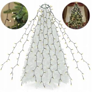 Lampki choinkowe z pierścieniem 3m 10 pasm 350 diod LED Ciepła biel Salcar
