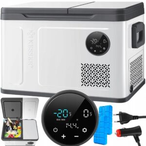 Lodówka kompresorowa KESSER dwustrefowa lodówka i zamrażarka elektryczna 40 L