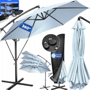 Parasol przeciwsłoneczny niebieski KESSER 300 x 240 cm