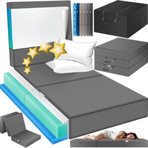 Materac składany 90x195x15 cm 3w1 + pokrowiec + torba Kesser