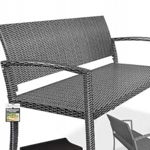 Ławka z oparciem tworzywo sztuczne 125 x 62 cm Kesser Rattan
