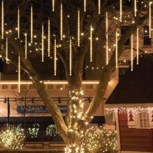Lampki Sople Meteory 10 sztuk Ciepły biały 50 cm 360 LED Salcar