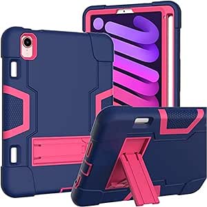 Etui Obudowa Pokrowiec na Tablet iPad Mini 6 8.3 Pancerny Granatowy Różowy