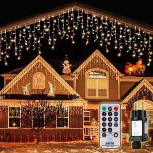 Kurtyna świetlna LED Salcar 5m 200 diod LED z pilotem ciepły biały