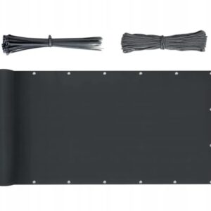 Osłona balkonowa 90 x 500 cm PVC Antracyt szary Sekey