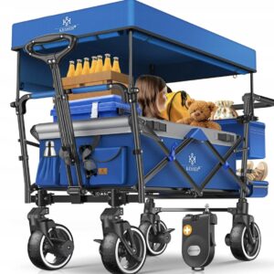 Składany wózek transportowy KESSER GTS-9100 z daszkiem 80kg