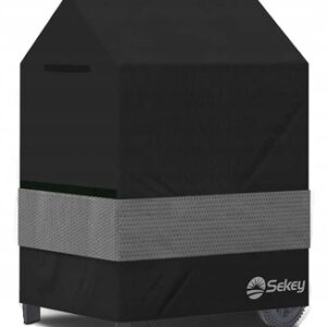 Pokrowiec na grill 162 x 61 x 112 cm czarny Oxford