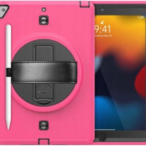 Etui Pancerne Obudowa do iPad 9/8/7 generacji 10.2" z paskiem Różowe