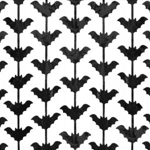 Kurtyna imprezowa Nietoperze czarna 100 x 200 cm Halloween