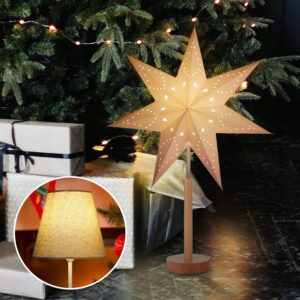 Lampka Gwiazda Bożonarodzeniowa Świecąca Stojąca 45 cm Ciepły biały SALCAR