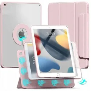 Etui Obudowa Case Pokrowiec na Tablet iPad 8/7/9 10.2 z Klapką Różowy
