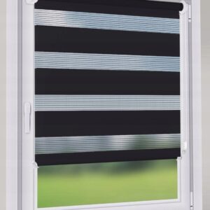 Roleta Sekey Dzień i noc 50 x 150 cm czarna